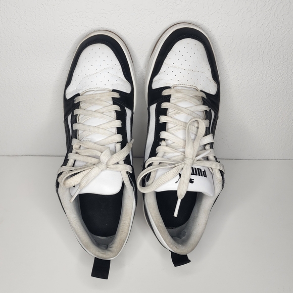 PUMA Rebound LayUp SL Low White Black Mens Sz 11.5 Athletic Shoes Sneakers - Picture 5 of 12